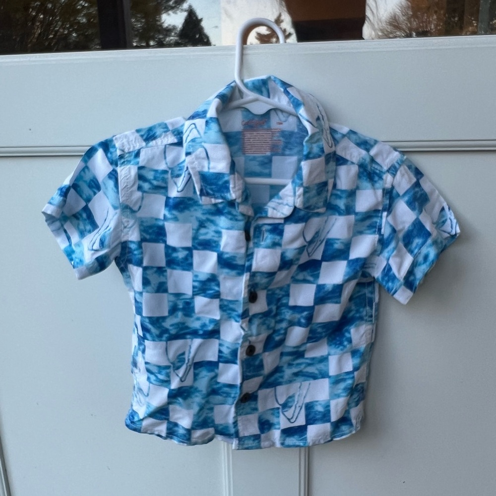 Toddler Boys Shark Challis Shirt
